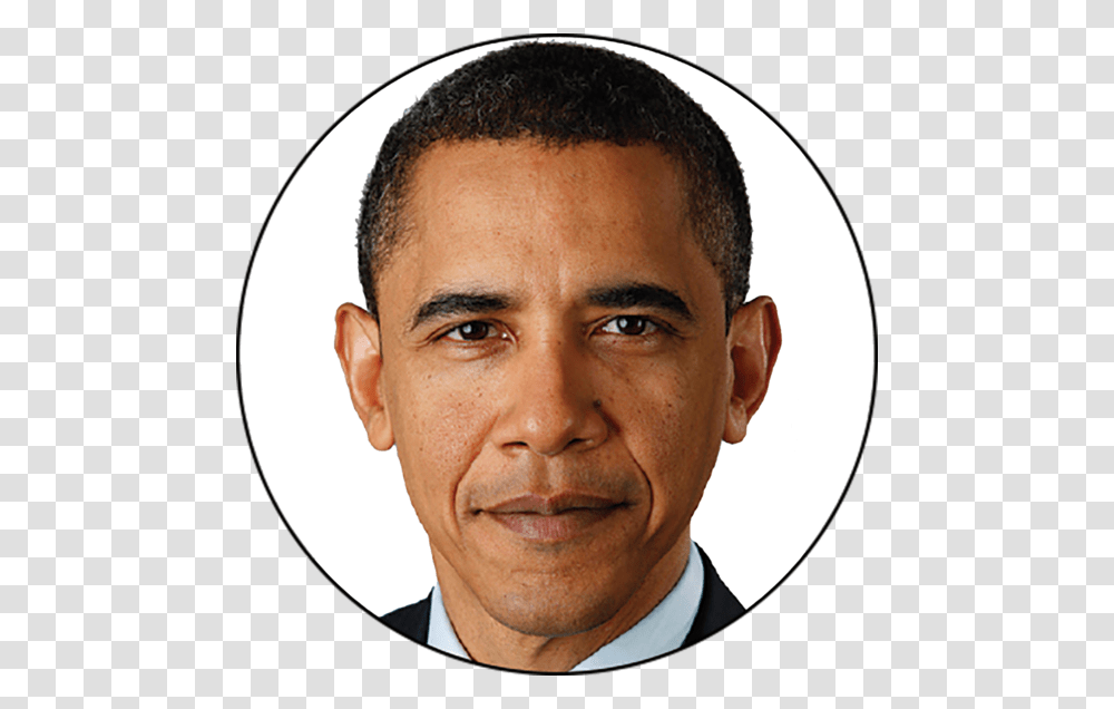 Barack Obama Button Barack Obama, Face, Person, Human, Head Transparent Png