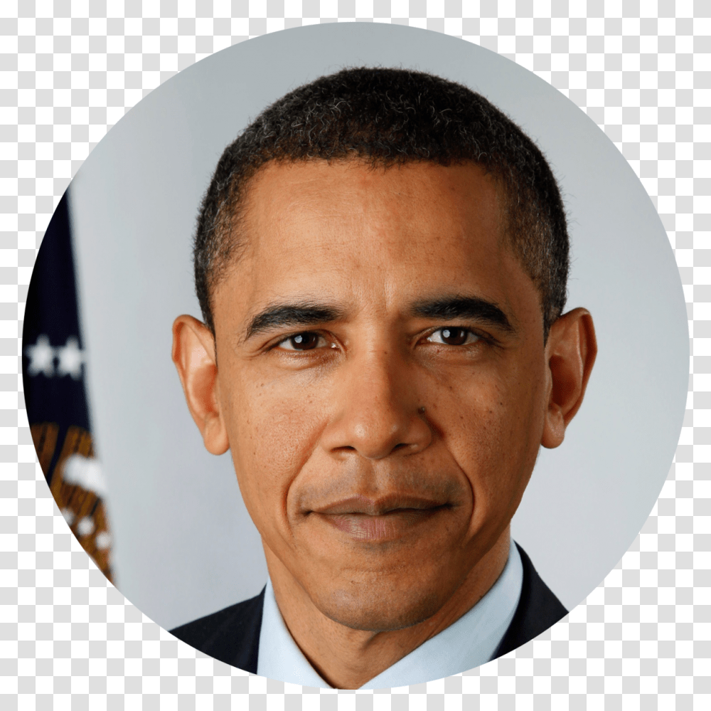Barack Obama Circle Barack Obama In A Circle, Face, Person, Human, Head Transparent Png