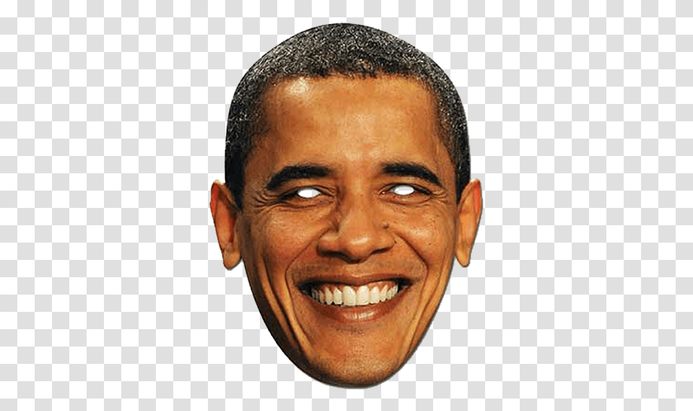 Barack Obama Face Mask, Person, Human, Head, Smile Transparent Png