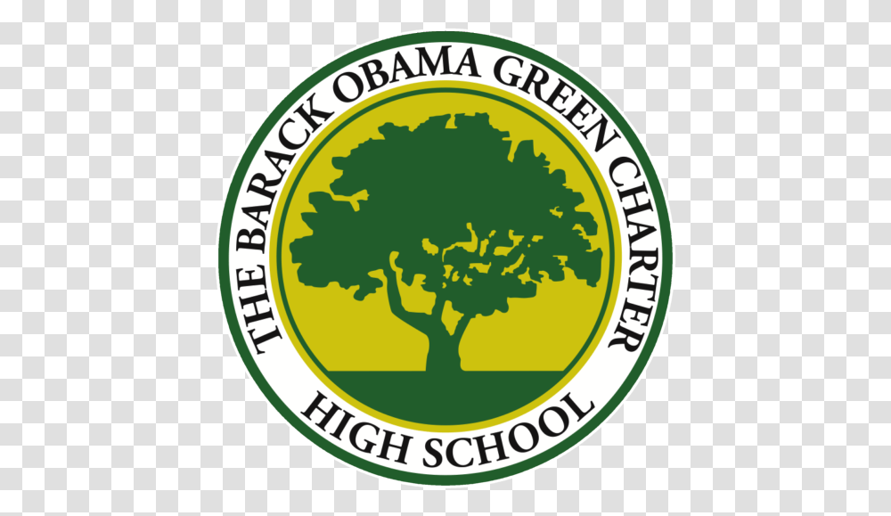 Barack Obama Green Charter High School Barack Obama Green Charter High School, Label, Text, Logo, Symbol Transparent Png