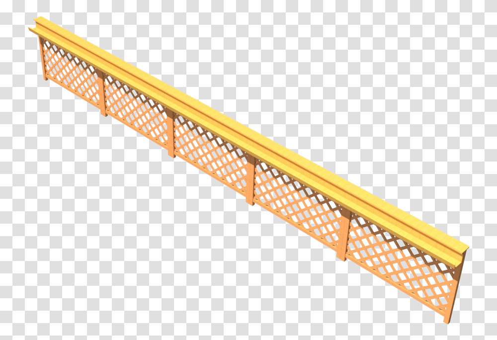 Baranda De 915mm Con Listones Diagonales En Ambos Sentidos Handrail, Banister, Furniture, Bench, Railway Transparent Png