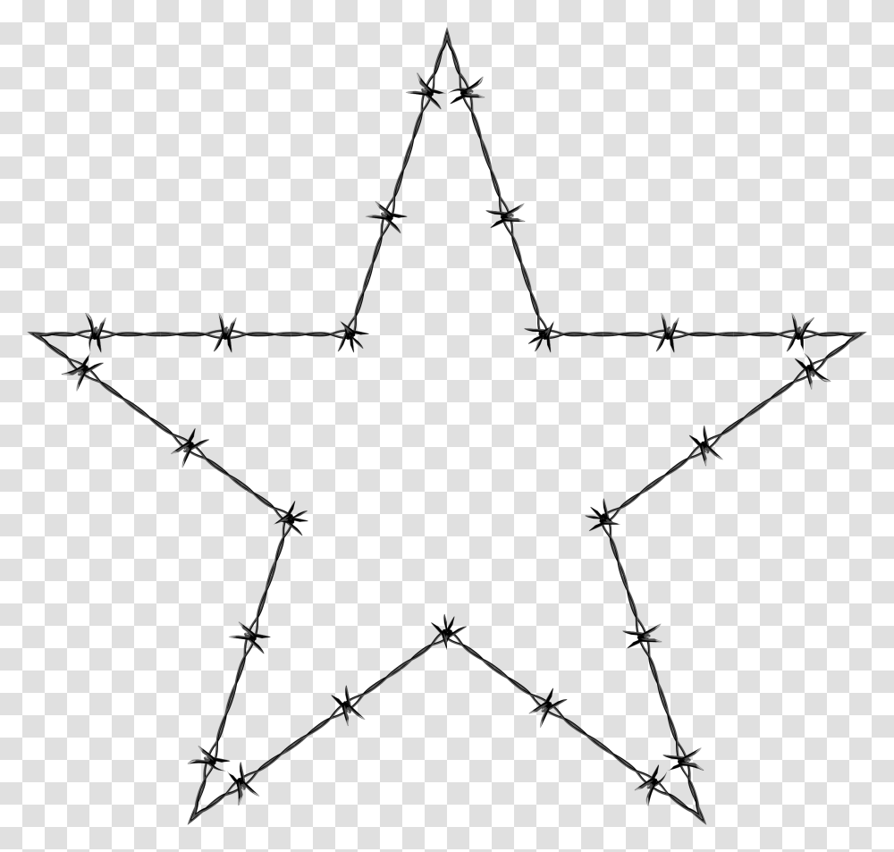 Barb Wire Clipart Pdf, Star Symbol, Bow, Utility Pole Transparent Png
