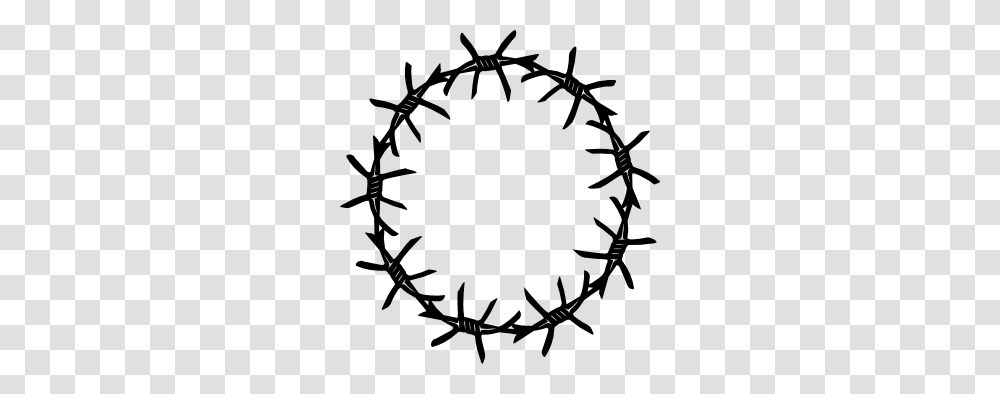 Barb Wire Clipart Wreath, Barbed Wire, Painting Transparent Png