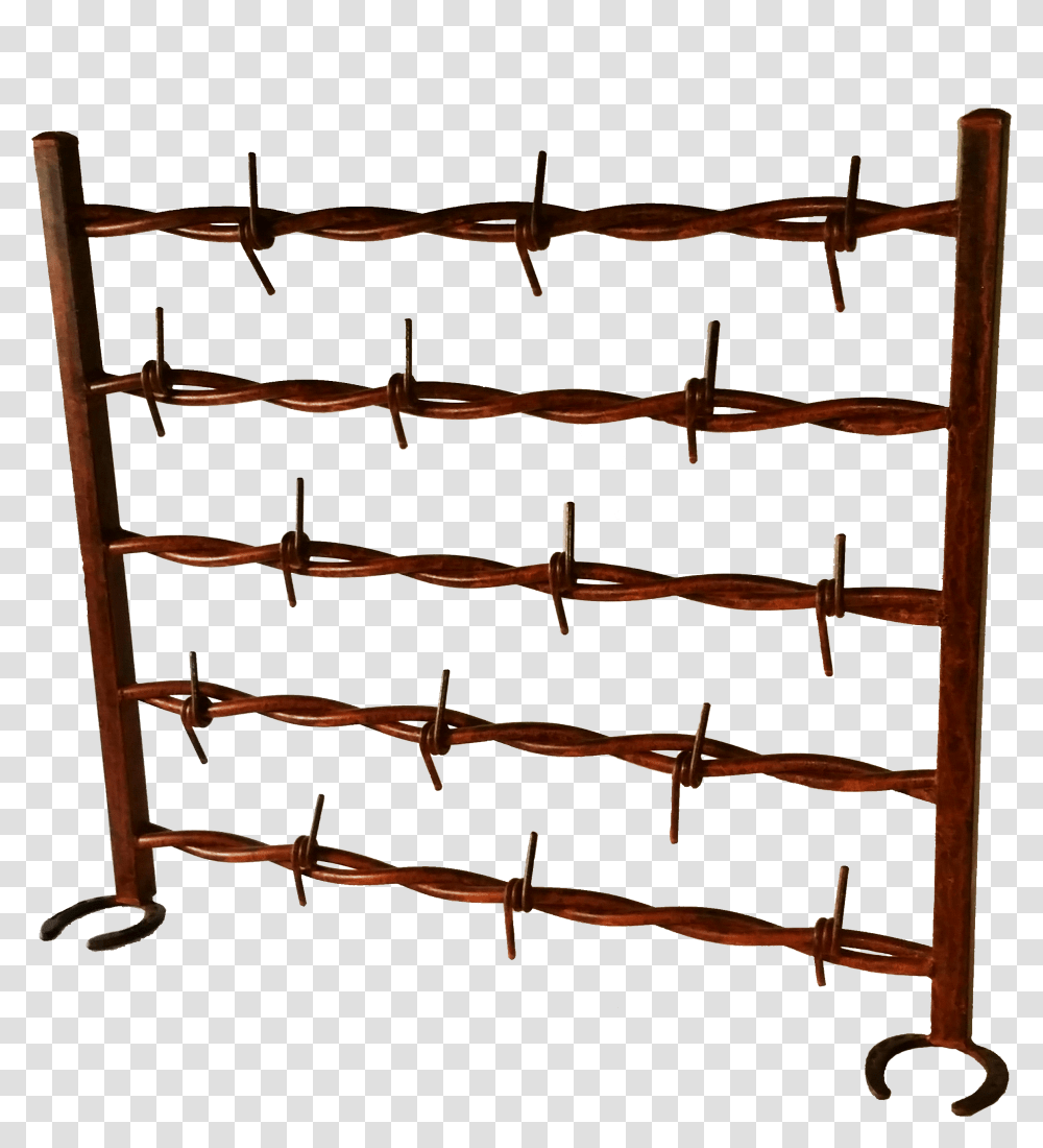 Barb Wire Fence Barbed Wire, Bow, Wood Transparent Png