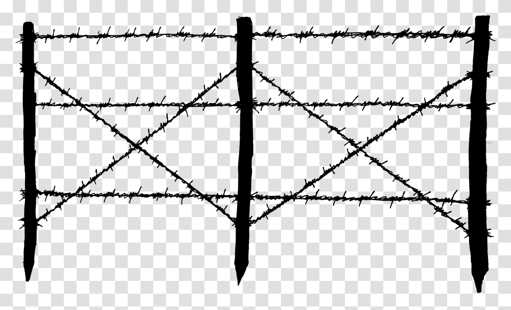 Barb Wire Fence Clipart, Utility Pole, Barbed Wire Transparent Png