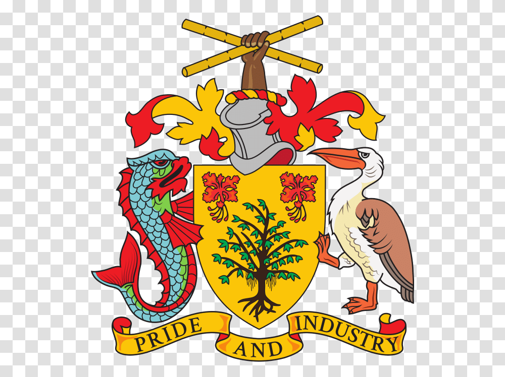 Barbados Coat Of Arms, Emblem, Logo, Trademark Transparent Png