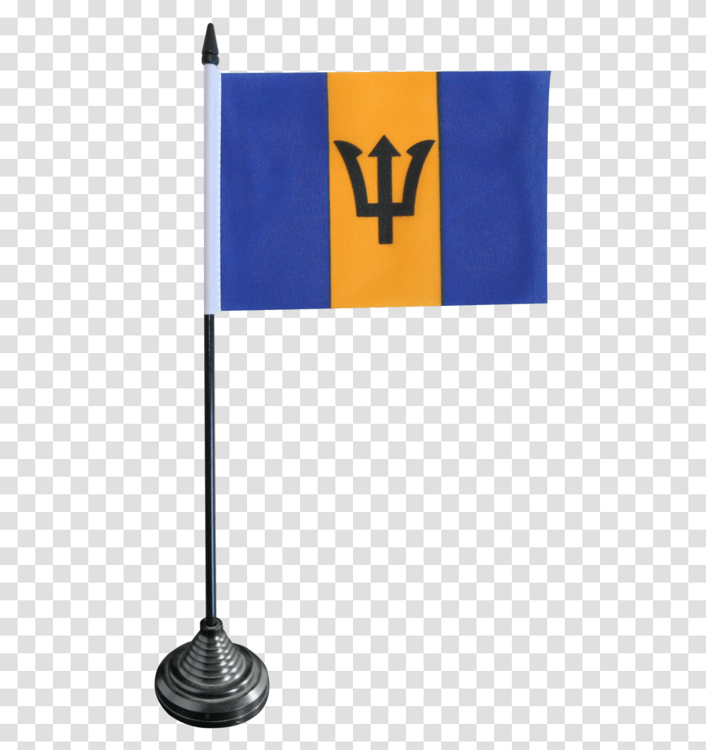 Barbados Table Flag Drapeau De La Barbade, Emblem, Arrow, Weapon Transparent Png