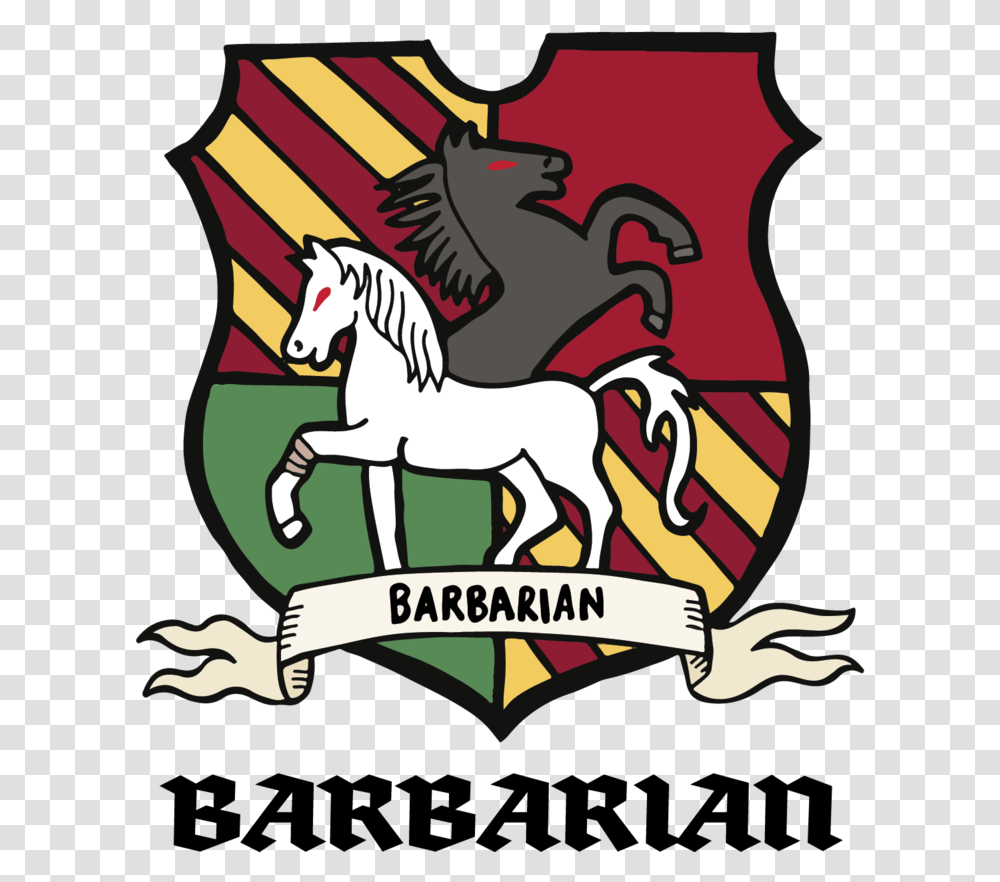 Barbarian Logocol Cartoon, Poster, Advertisement, Horse Transparent Png