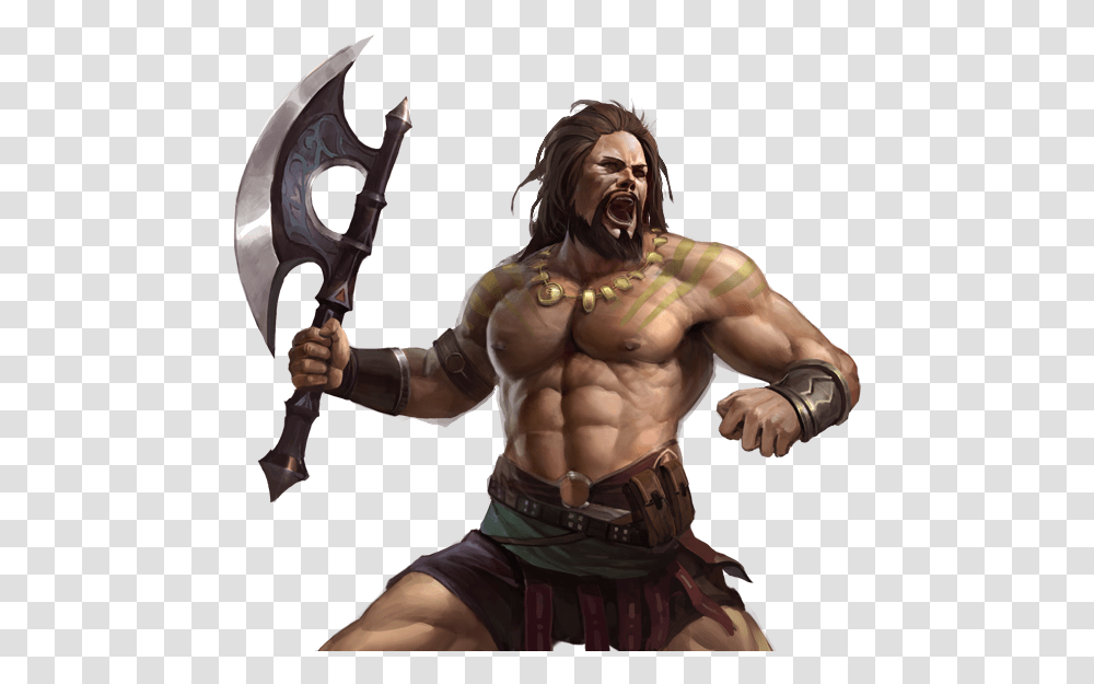 Barbarian Warrior With Axe, Person, Human, Costume, Ninja Transparent Png