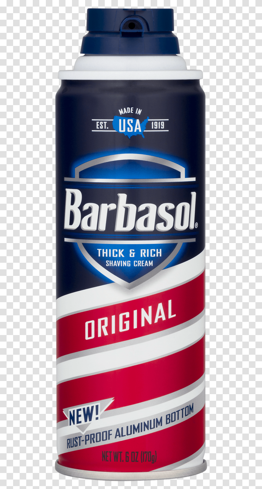 Barbasol Original Thick Amp Rich Shaving Cream For Men Shaving Foam, Tin, Can, Beer, Alcohol Transparent Png