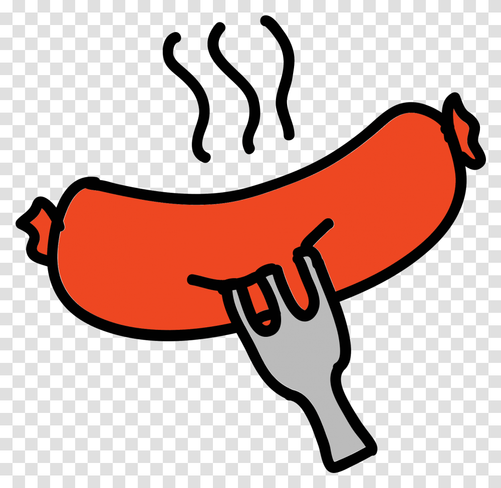 Barbecue Clipart Bbq Sausage Sausage, Fork, Cutlery, Axe, Tool Transparent Png