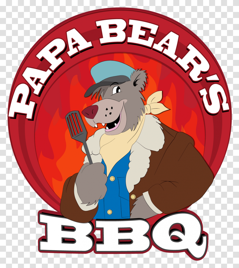 Barbecue Grill Clipart Papa Bear Bbq, Poster, Advertisement, Logo Transparent Png