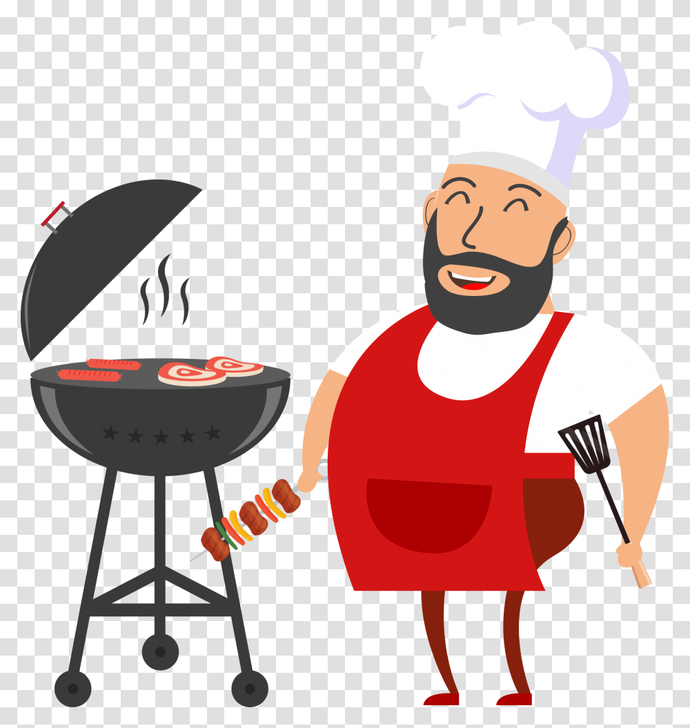 Barbecue, Person, Human, Food, Chef Transparent Png