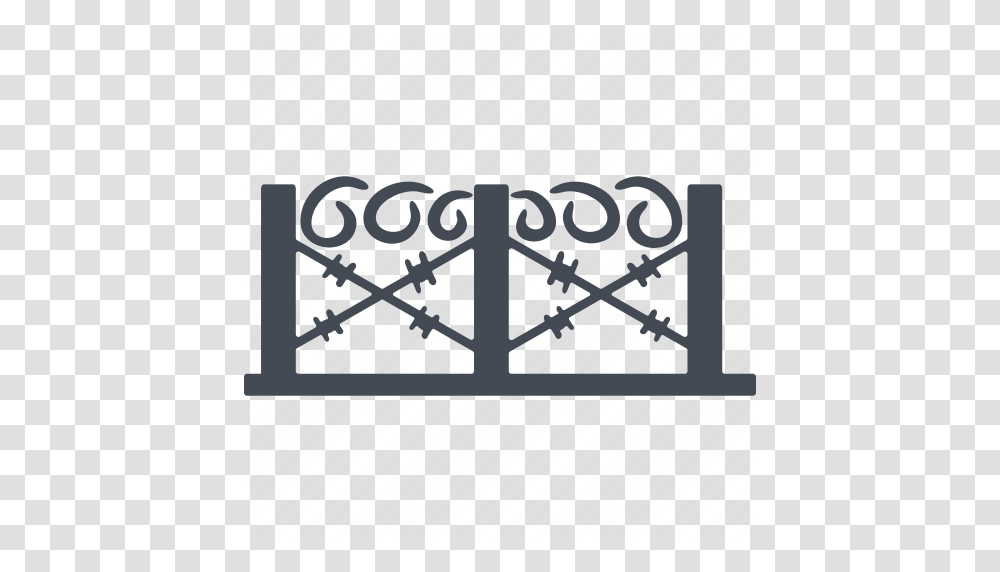 Barbed Wire Border Deportation Fencing Icon, Label, Fence, Railing Transparent Png