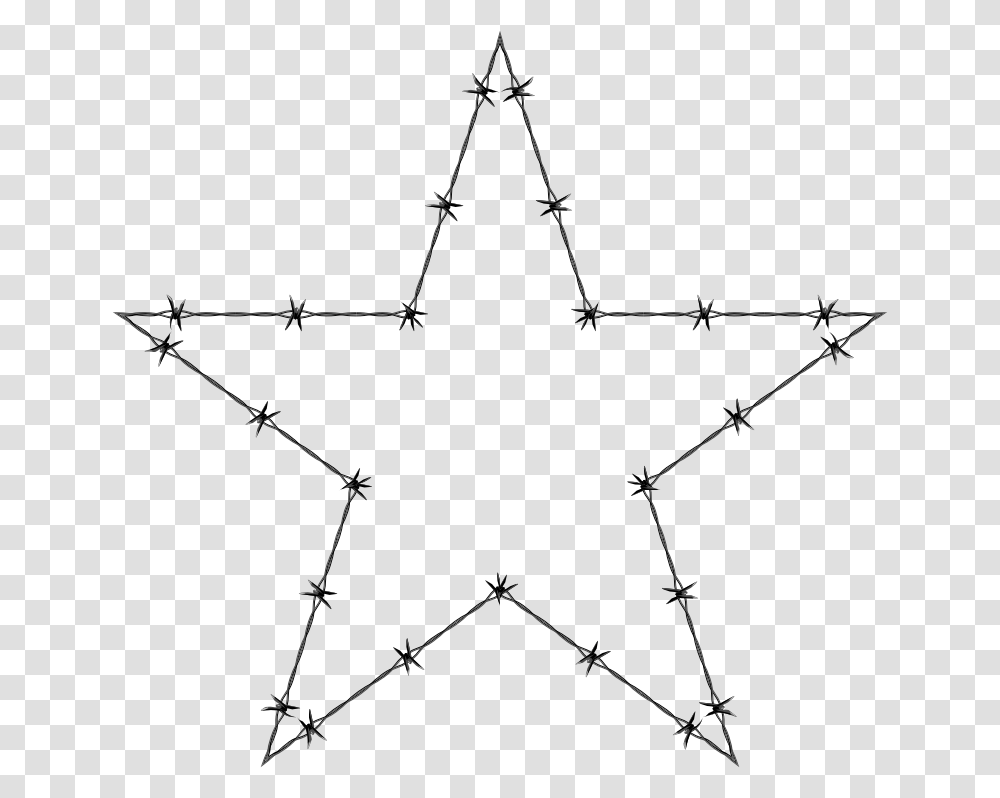 Barbed Wire Star Barbed Wire Star Clip Art, Star Symbol, Utility Pole Transparent Png