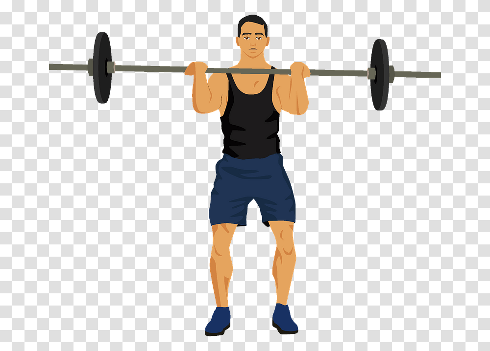 Barbell Workout Clipart Barbell, Person, Working Out, Sport, Fitness Transparent Png