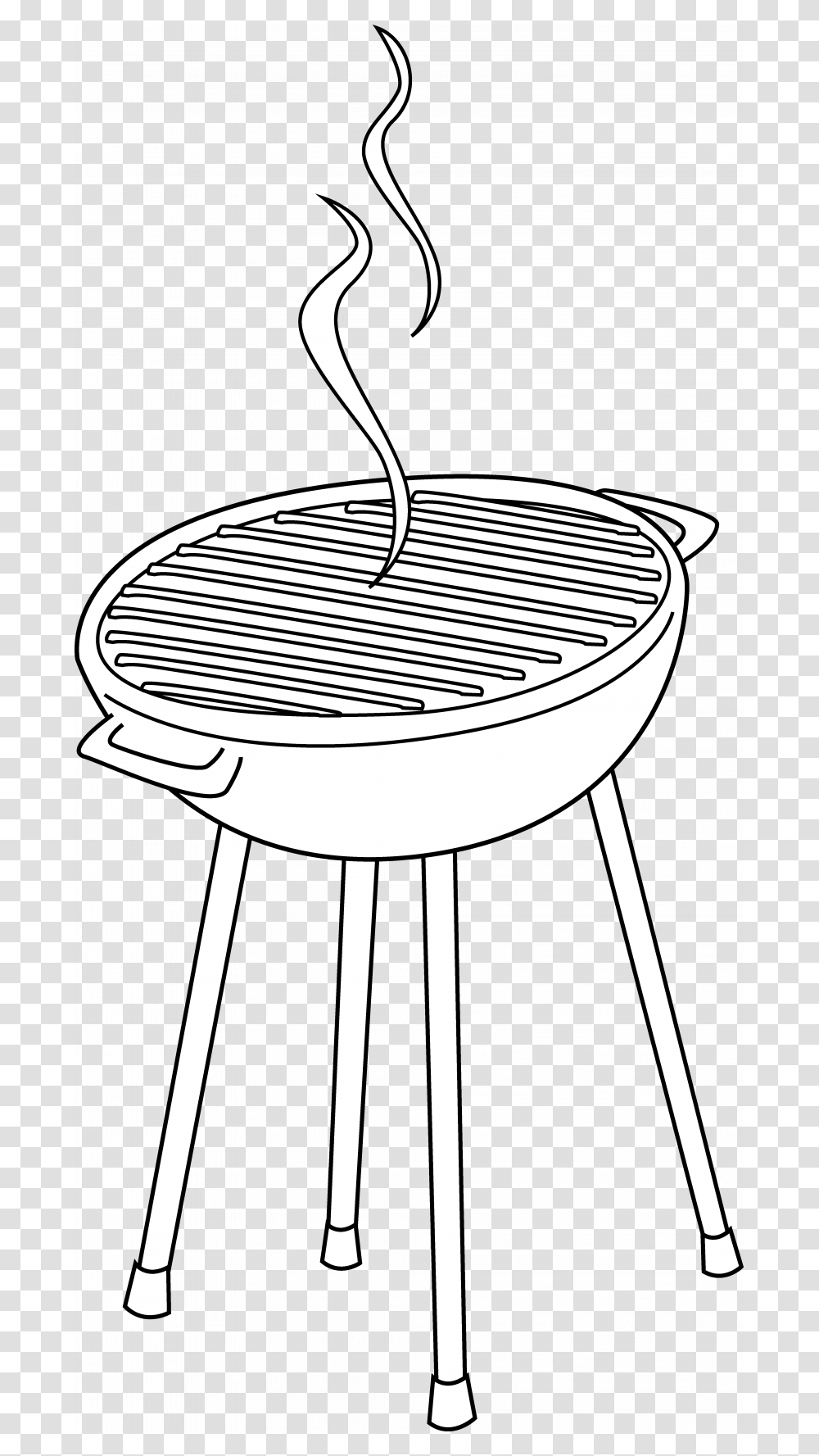 Barbeque Grill Clip Art Free Barbecue Grill Clipart Black And White, Furniture, Chair, Cradle, Lamp Transparent Png