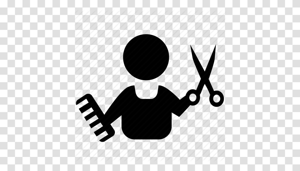 Barber Barbershop Scissors Work Icon, Piano, Leisure Activities, Musical Instrument, Silhouette Transparent Png