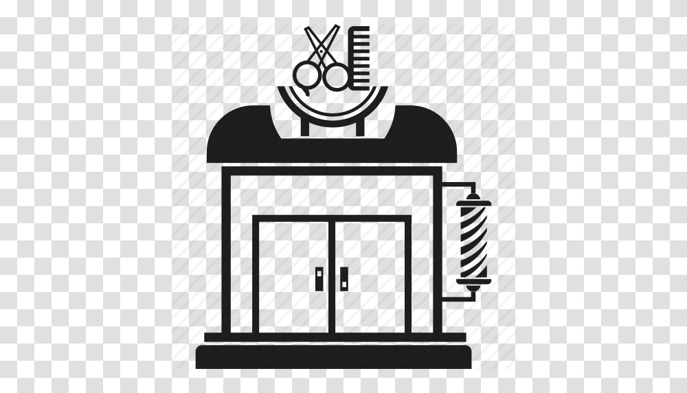 Barber Building Hair Shop Icon, Stand, Chair, Furniture Transparent Png