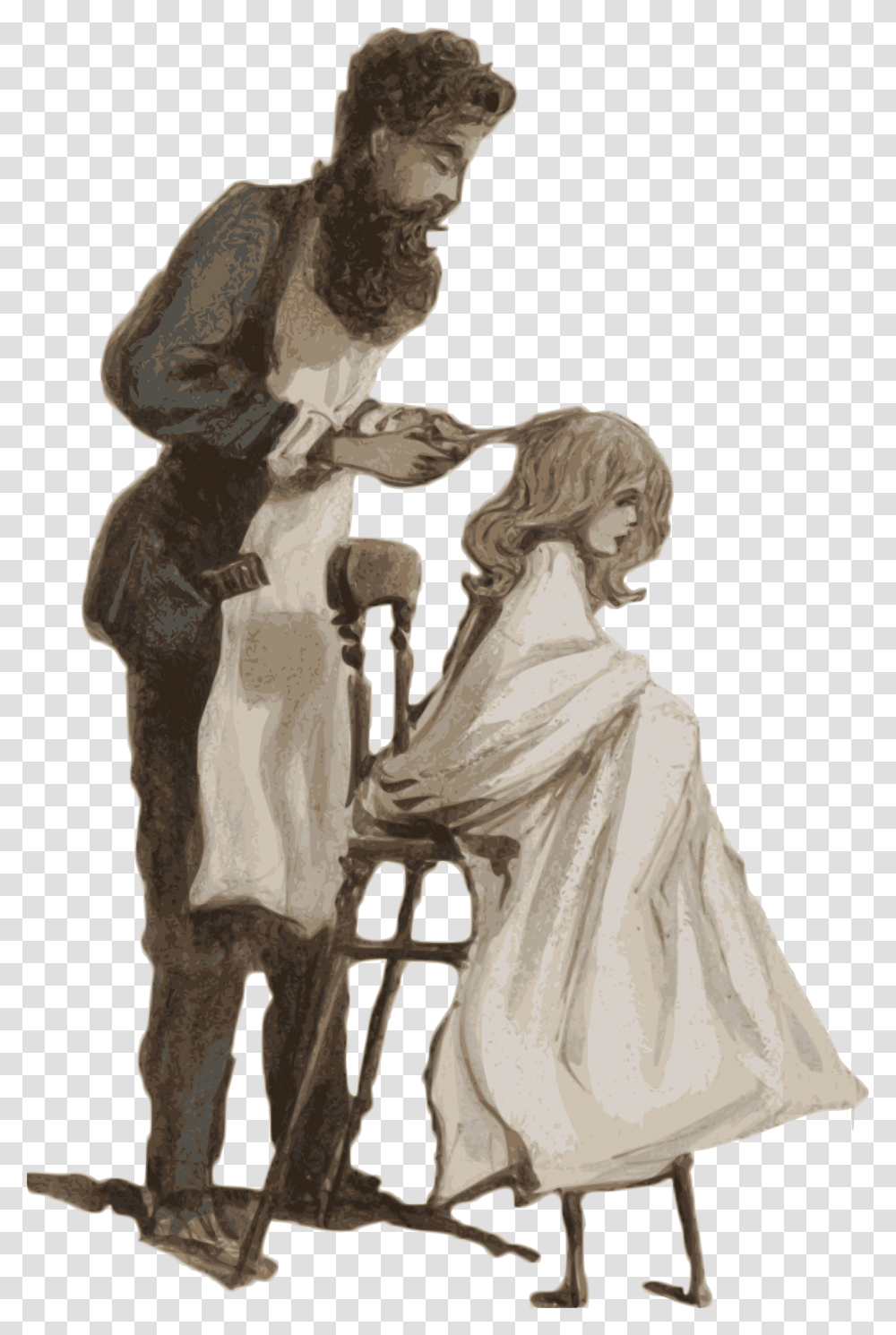 Barber Clip Arts Barber, Sculpture, Person, Human, Figurine Transparent Png