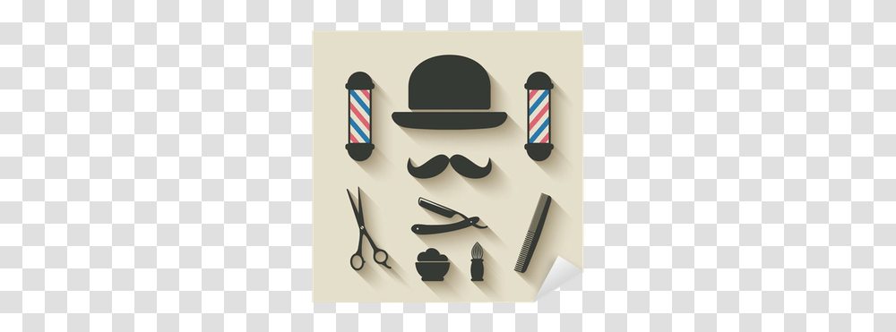 Barber Icon Set Sticker Pixers Personal Grooming, Scissors, Blade, Weapon, Weaponry Transparent Png