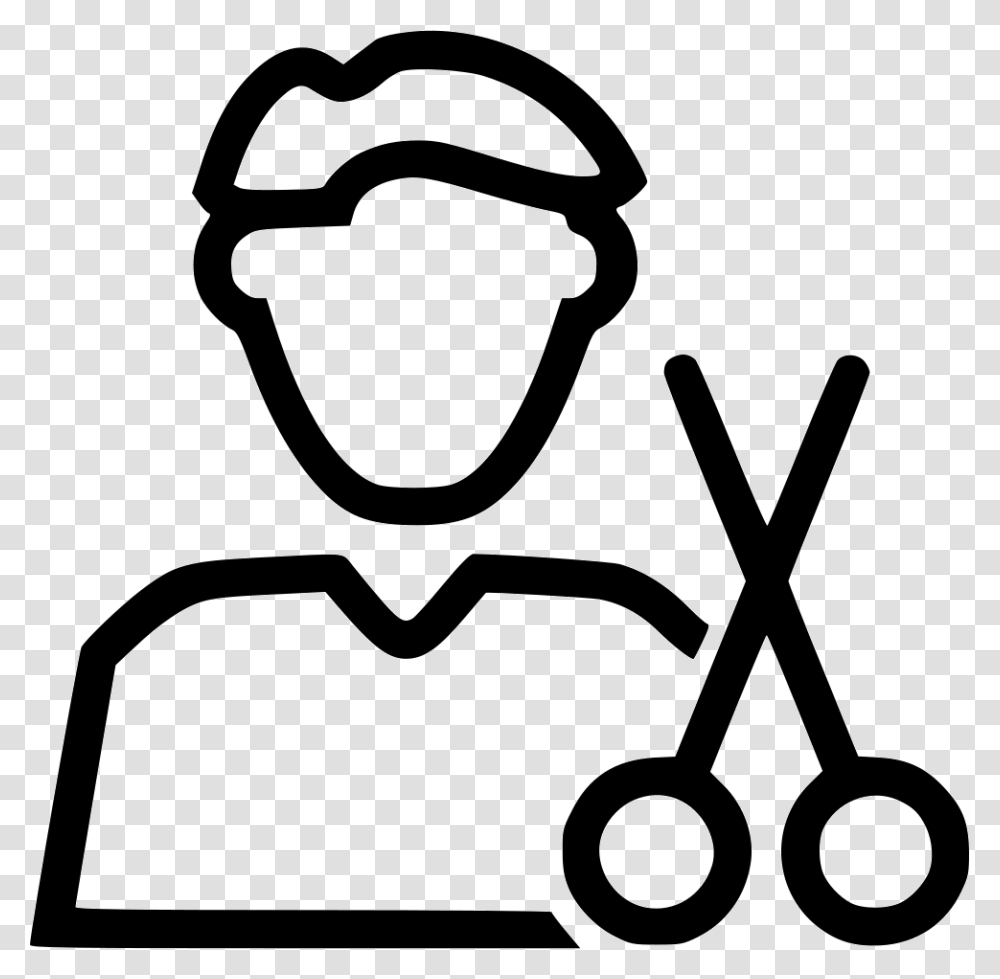 Barber Scientist Icon, Lawn Mower, Tool, Stencil Transparent Png