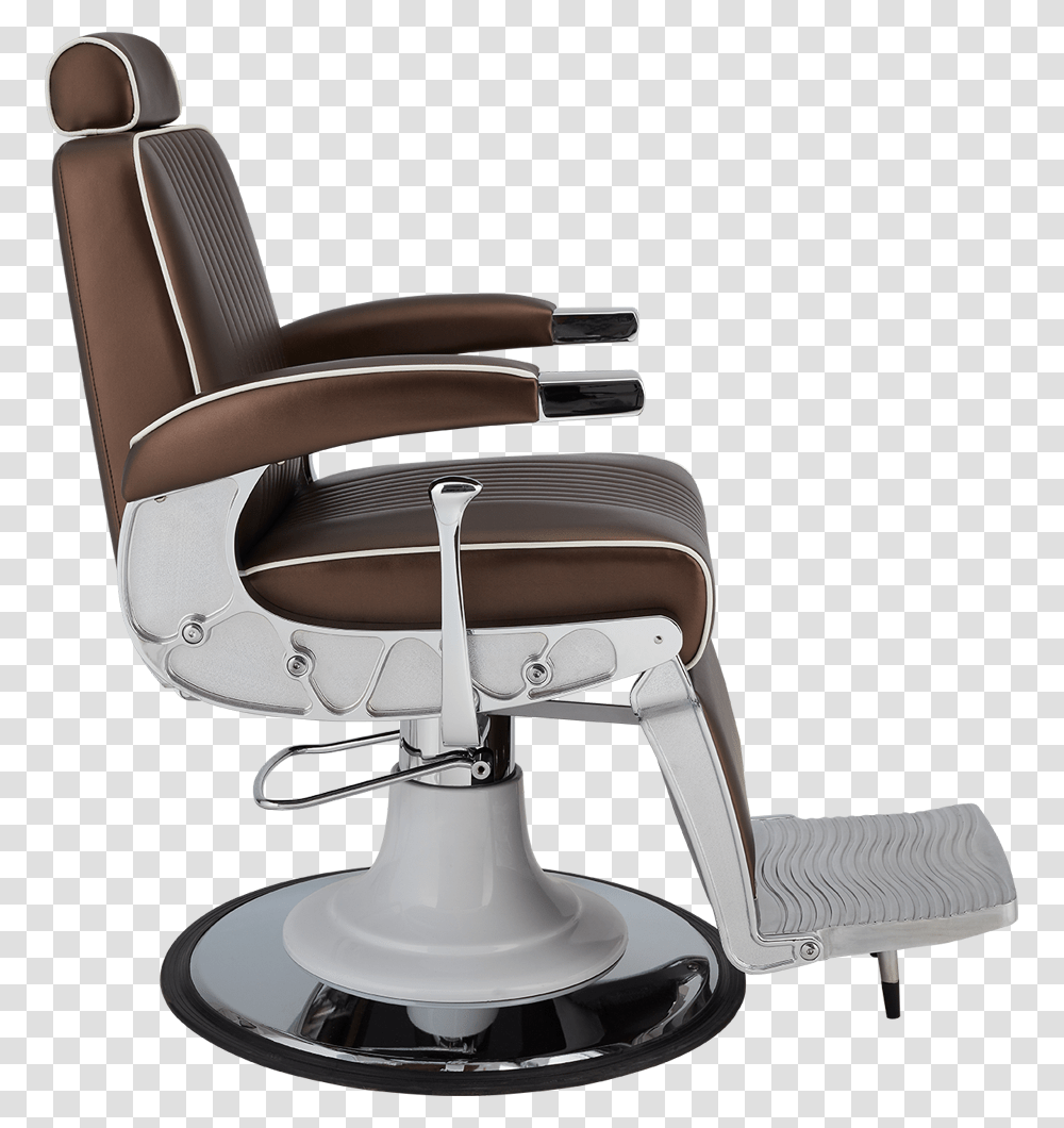 Barber Seat Companies Brown, Chair, Furniture, Cushion, Armchair Transparent Png