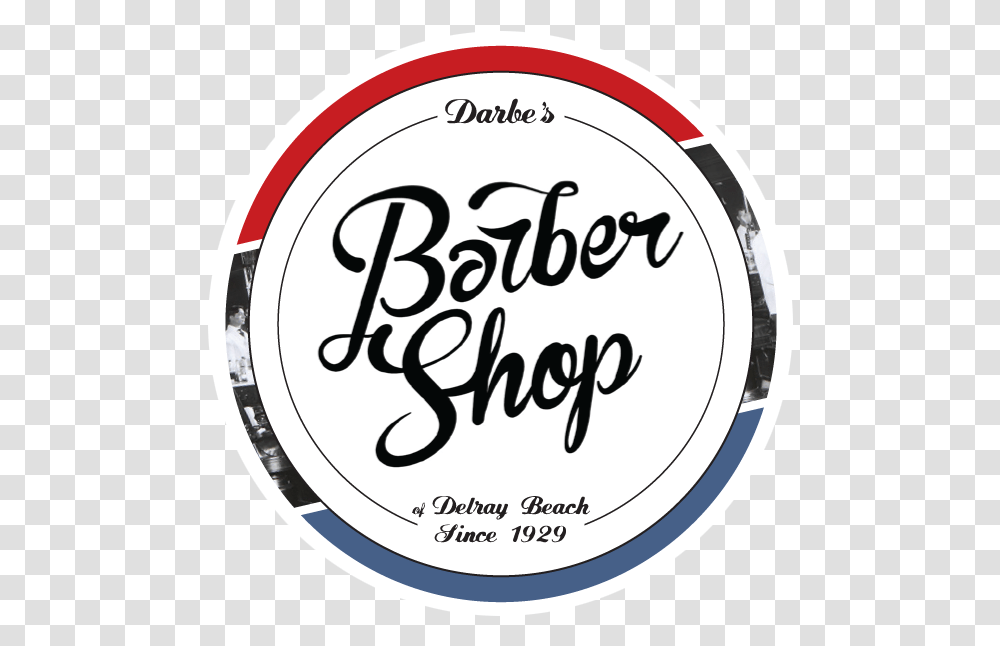 Barber Shop Logo Circle, Label, Sticker, Handwriting Transparent Png
