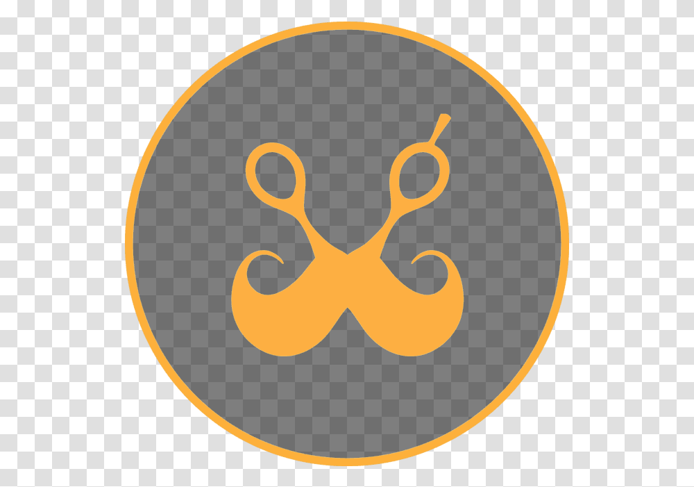 Barber Shop Logo Circle, Symbol, Trademark, Text, Label Transparent Png