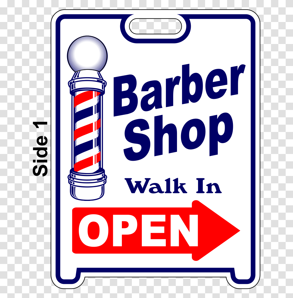 Barber Shop Open Sign Sandwich Boardfree Standingweather, Advertisement, Poster, Logo Transparent Png