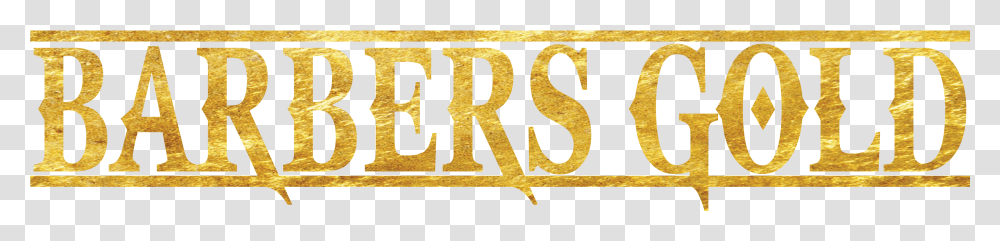 Barbers Gold Calligraphy, Word, Number Transparent Png