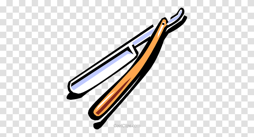 Barbers Razor Royalty Free Vector Clip Art Illustration, Blade, Weapon, Weaponry Transparent Png
