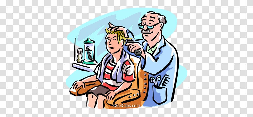 Barbershop Royalty Free Vector Clip Art Illustration, Person, Doctor, Worker, Washing Transparent Png