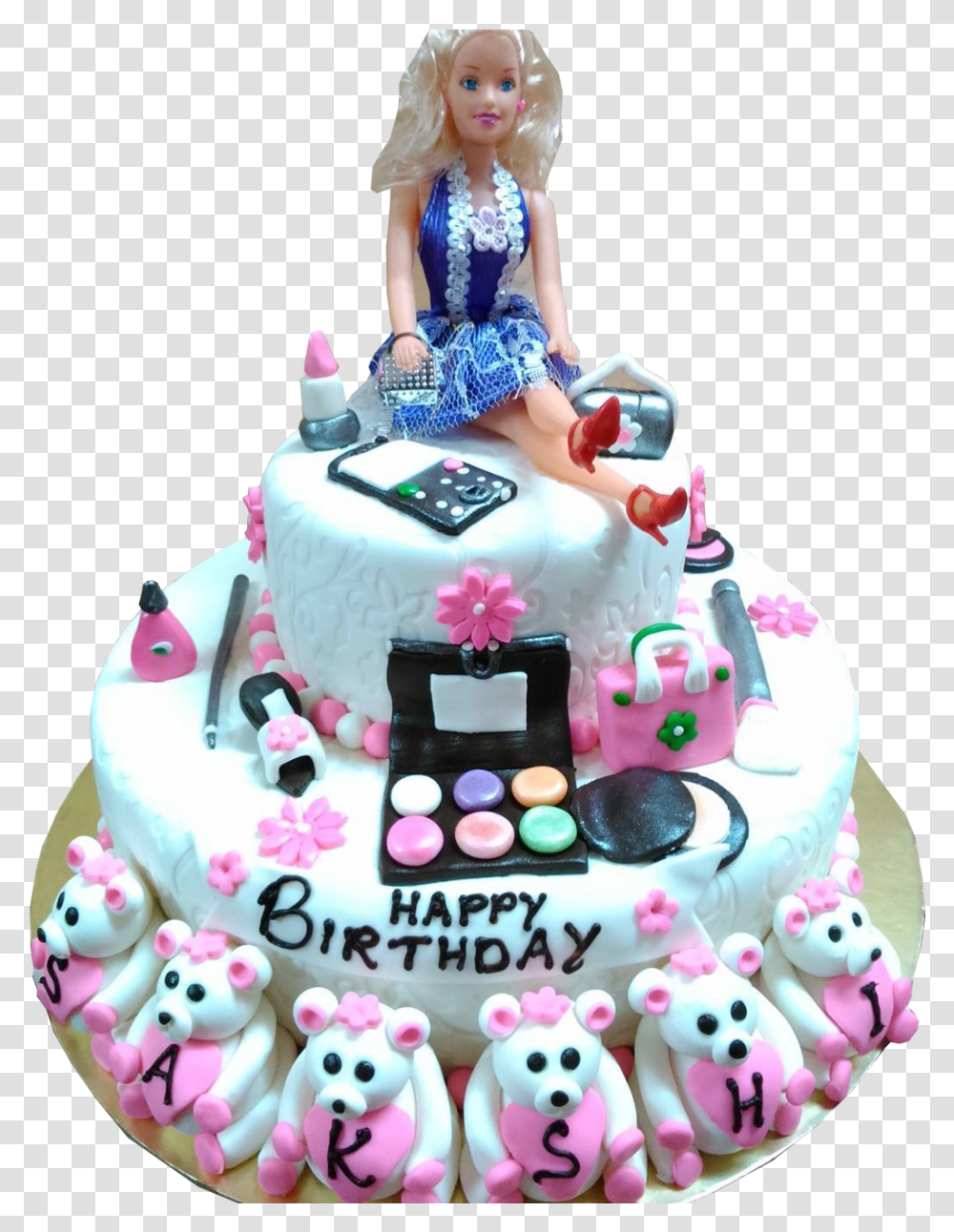 Barbie, Cake, Dessert, Food, Birthday Cake Transparent Png