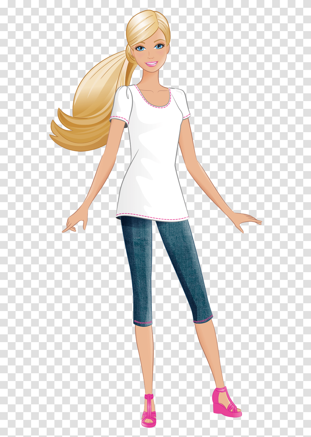 Barbie Cartoon Of Barbie Doll, Person, Toy, Female Transparent Png