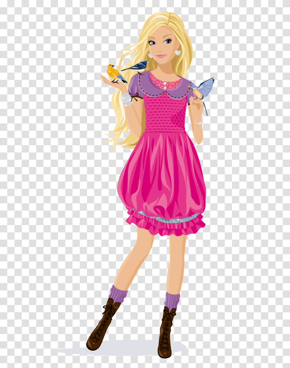 Barbie, Character, Dress, Blonde Transparent Png