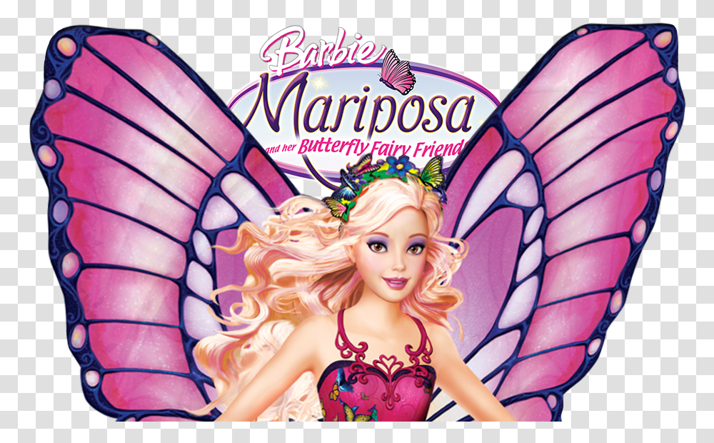 Barbie Clipart Butterfly Berbie Mariposa, Figurine, Doll, Toy, Person Transparent Png