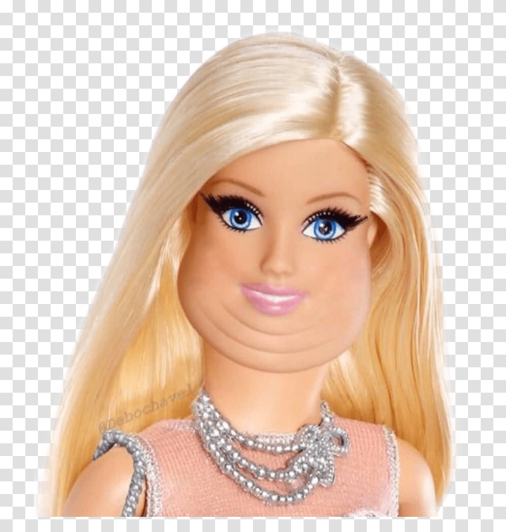 Barbie Fat Meme Freetoedit, Doll, Toy, Figurine, Necklace Transparent Png