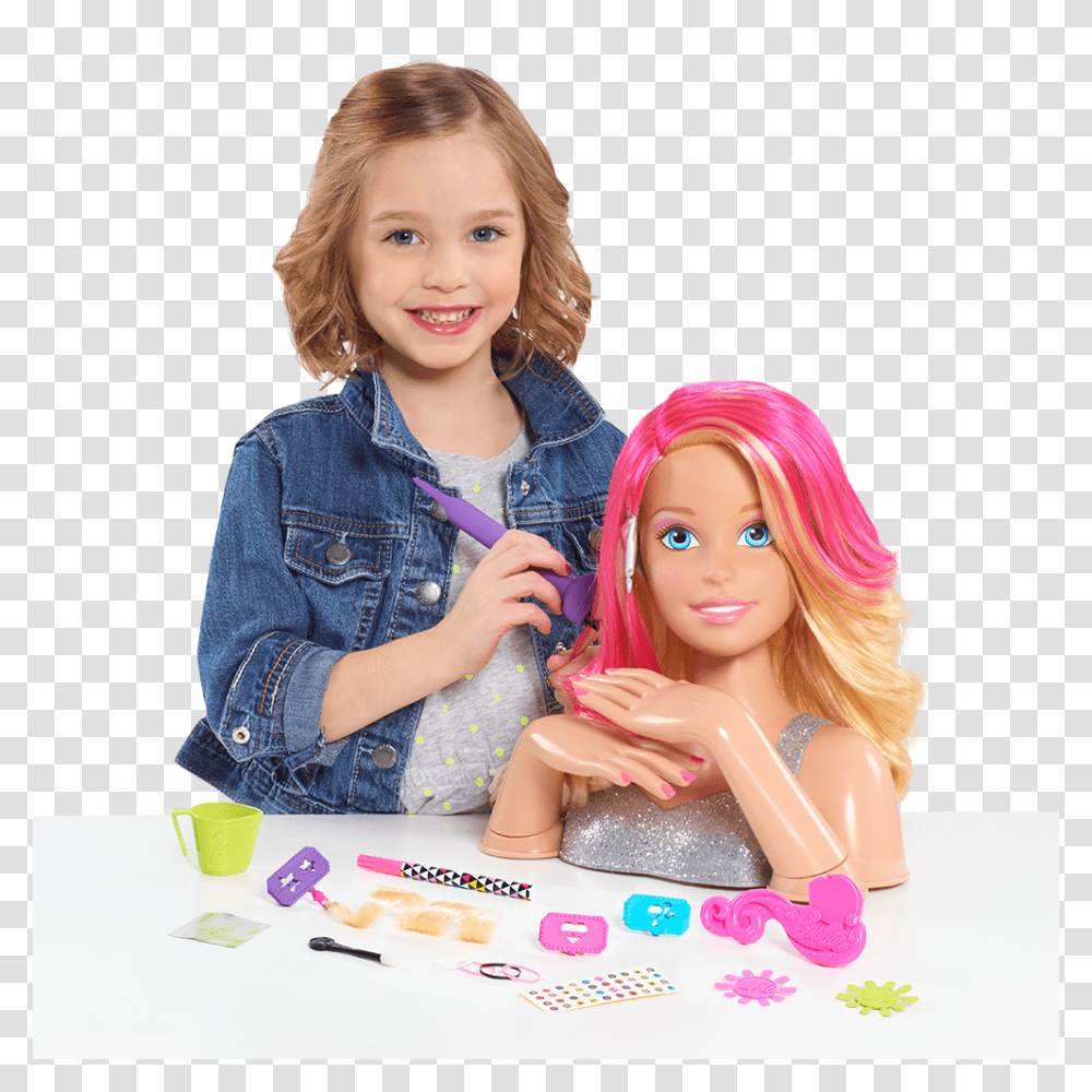 Barbie Flip And Reveal Deluxe Styling Head, Doll, Toy, Person, Human Transparent Png
