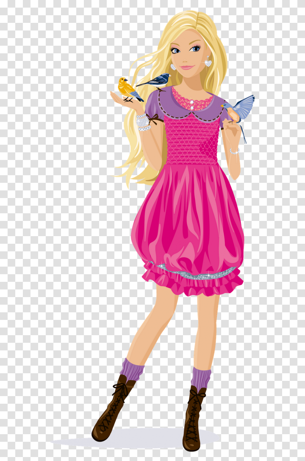 Barbie Image Barbie Girl Cartoon, Dress, Clothing, Doll, Toy Transparent Png