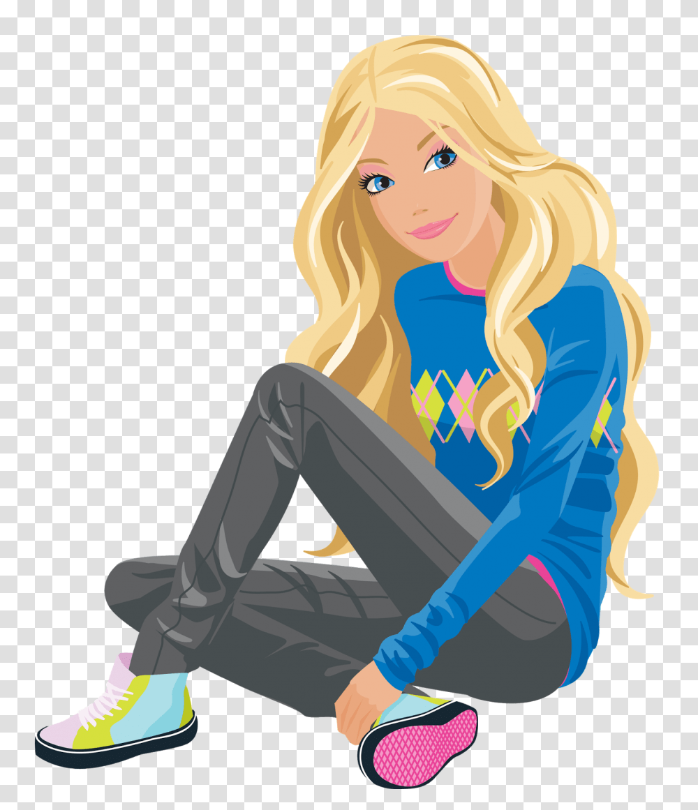 Barbie Images Free Download, Sitting, Person, Blonde, Woman Transparent Png