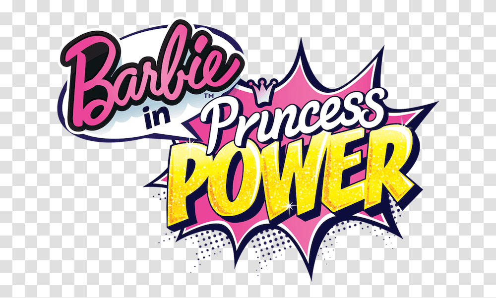 Barbie In Princess Power Netflix Barbie In Princess Power Logo, Leisure Activities, Text, Crowd, Flyer Transparent Png