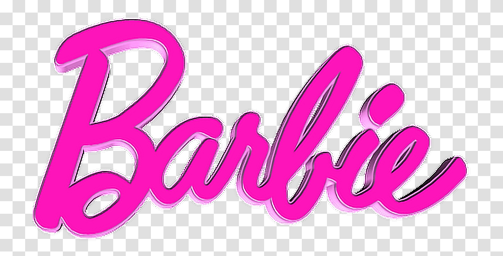 Barbie Logo Pink Sticker By Stickymcsticker1 Barbie Logo Gif, Text, Alphabet, Word, Purple Transparent Png