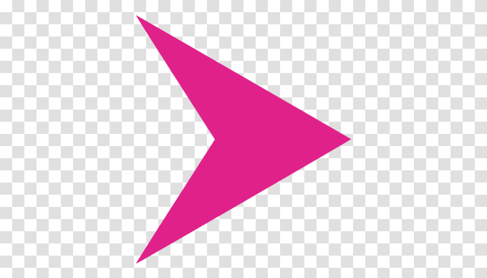 Barbie Pink Arrow 33 Icon Pink Arrow Icon, Triangle, Star Symbol, Lighting Transparent Png