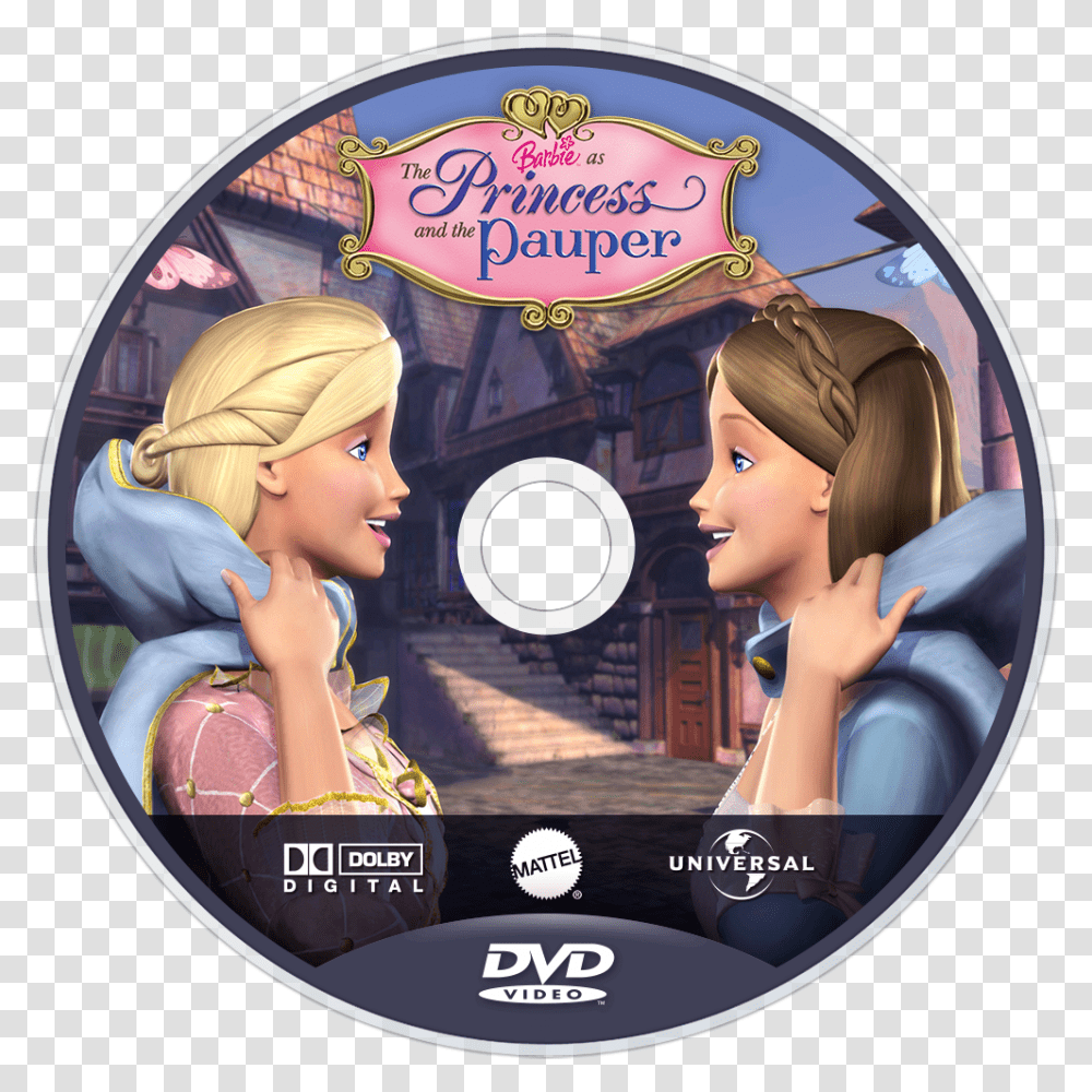 Barbie Princess Barbie Princess And The Pauper Anneliese And Erika, Disk, Dvd, Person, Human Transparent Png