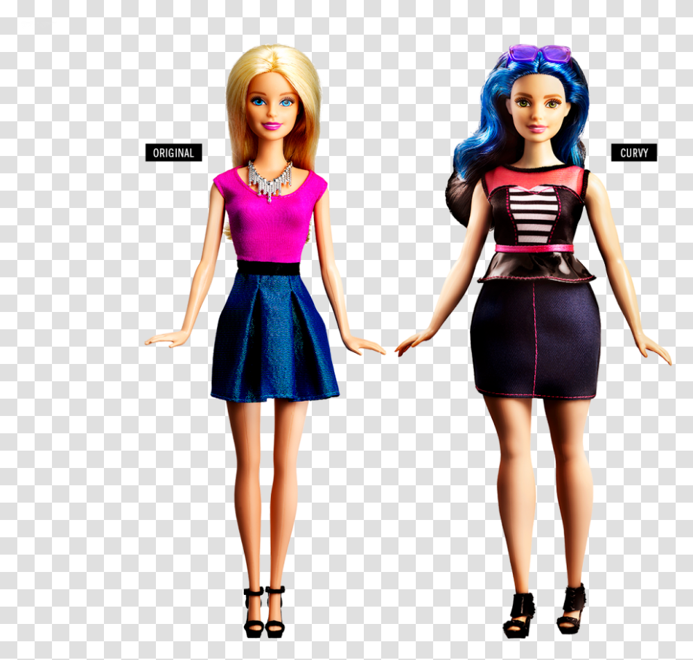 Barbiecurvy Original Barbie Body Types, Doll, Toy, Person, Human Transparent Png