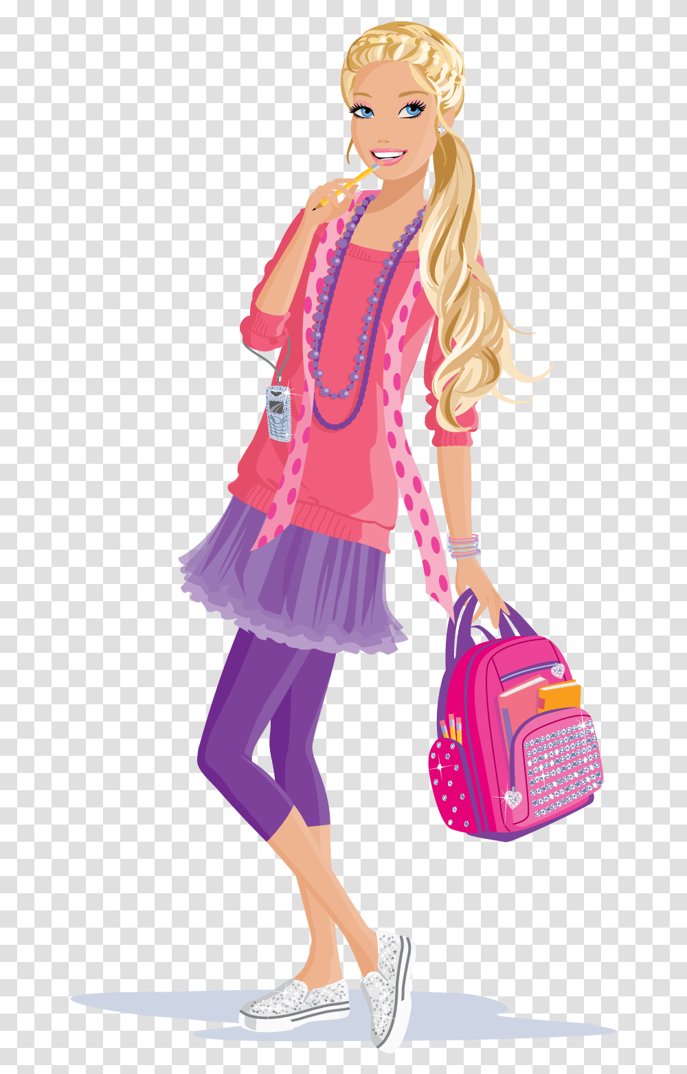 Barbies Barbie Cartoon, Person, Female, Clothing, Luggage Transparent Png