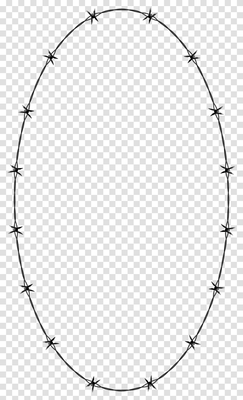 Barbwire Full Face Mask Outline, Oval, Barbed Wire Transparent Png