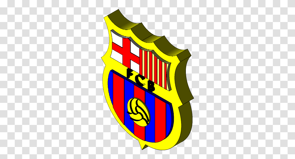 Barcelona 3d Logo Emblem, Symbol, Trademark, Armor, Pac Man Transparent Png