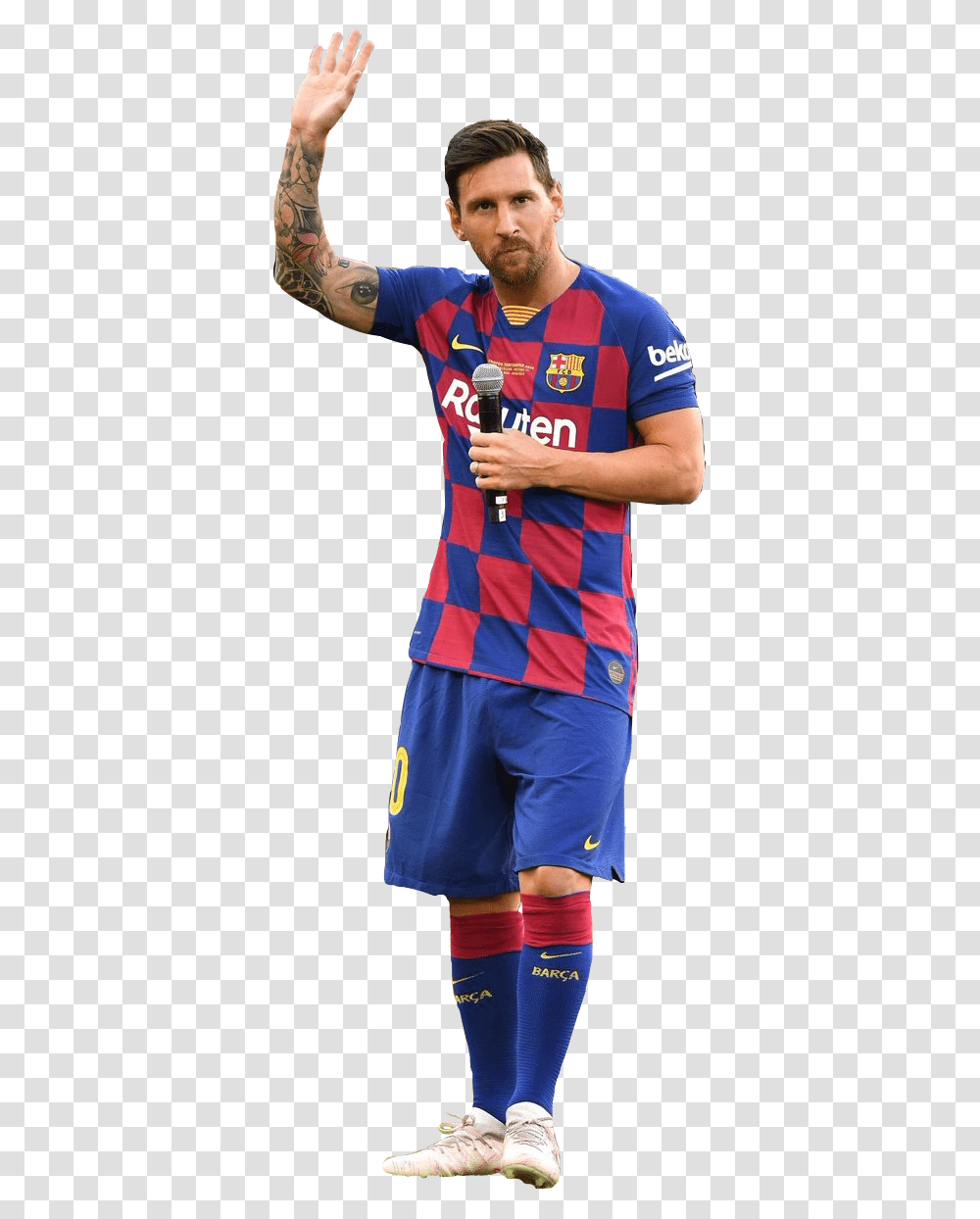 Barcelona Messi Freetoedit Messi Barcelona 2019, Person, Crowd, Shorts Transparent Png